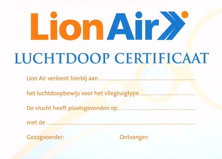 First Flight Certificate